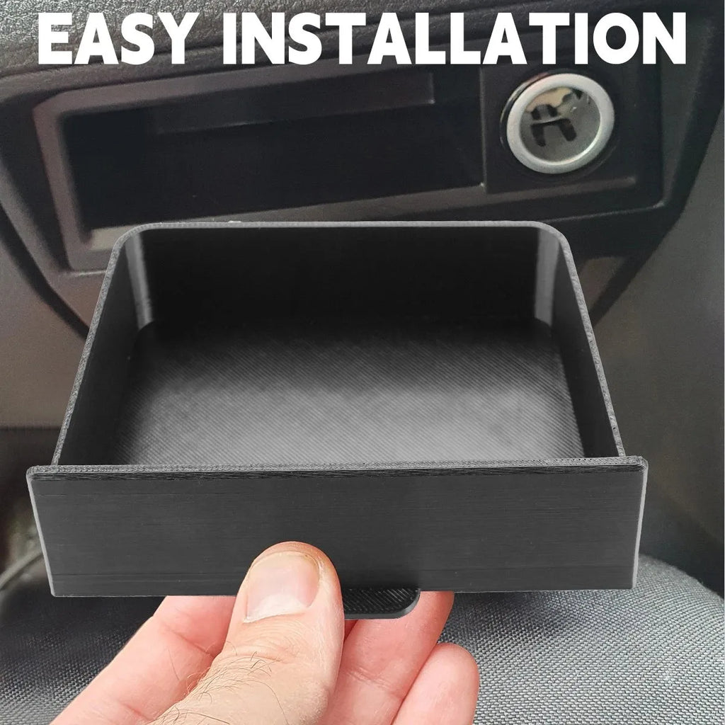 Black Cubby Drawer Durable Dashboard Storage Box Plastic Car Dash Centre Drawer Organizer For VW Transporter T6 Car Accessories
