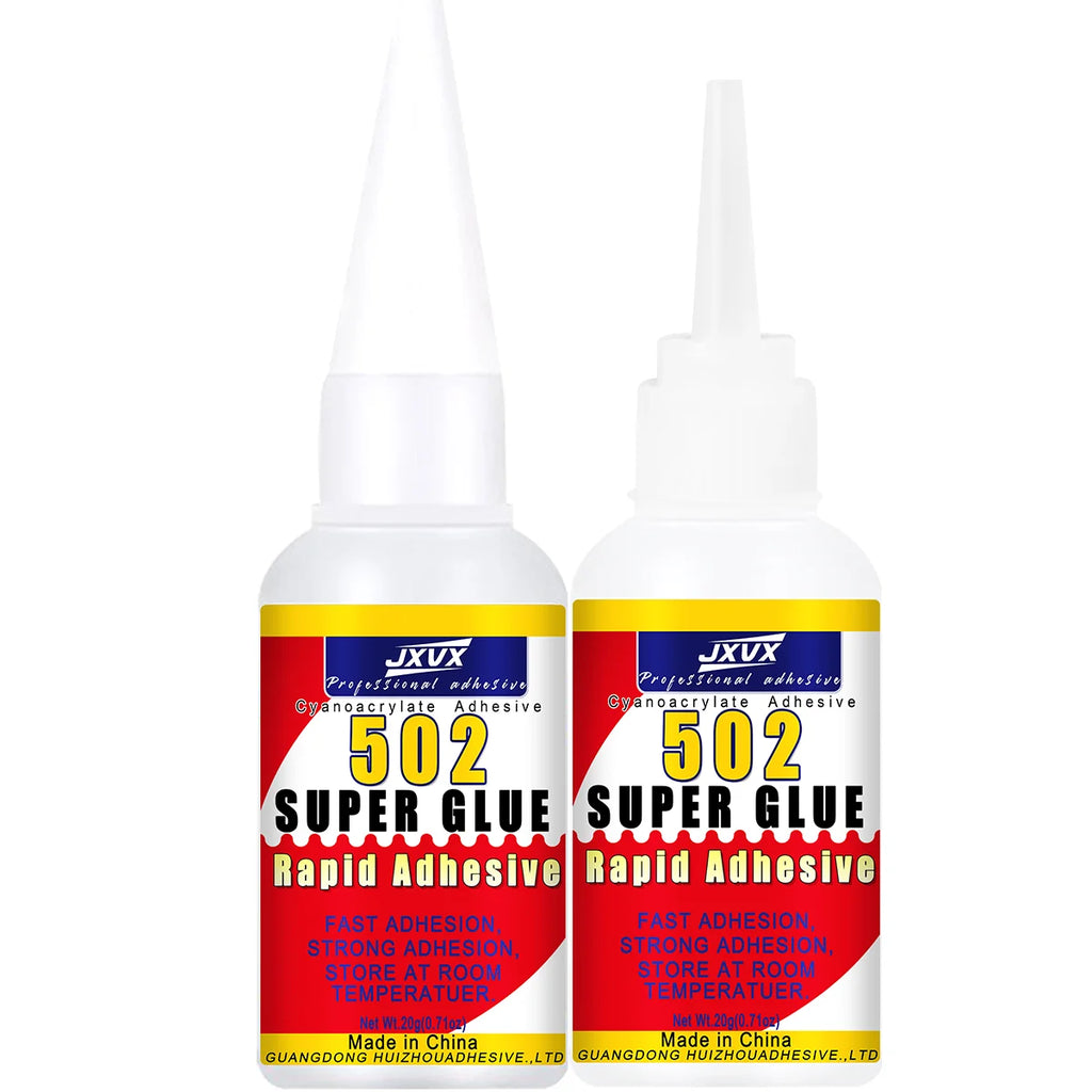 JXVX High Strength Instant 502 Super Glue Quick-Drying CA Adhesive Strong Bond For Leather Ceramic Office Supplies Glue Tool