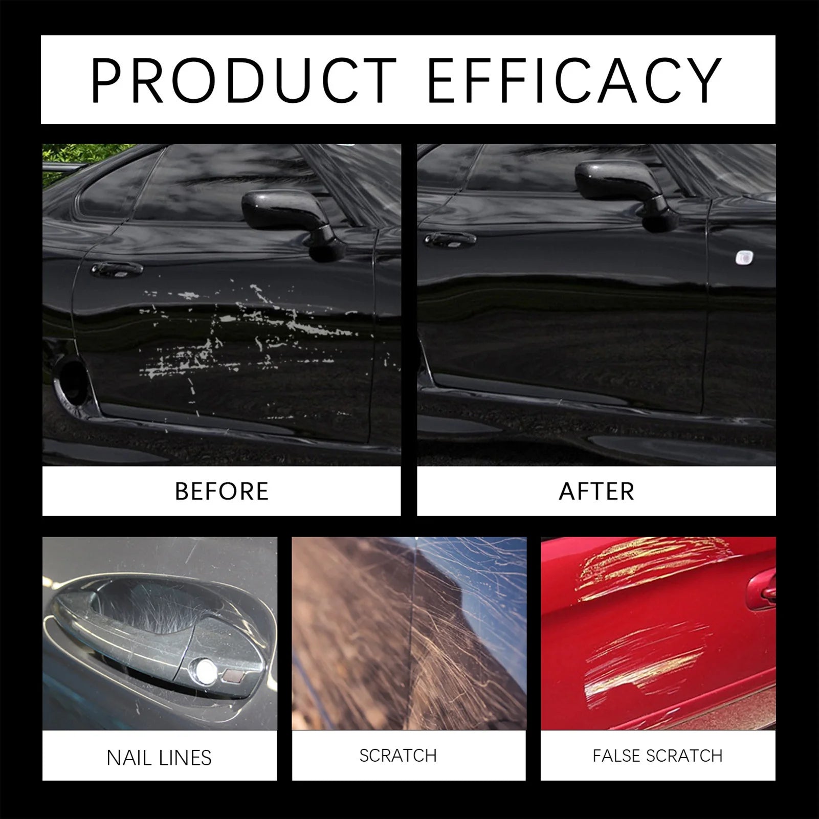 12pcs Car Scratches Remover Cloth Easy to Use Lightweight Scratch Cleaning Maintenance Suitable for All Kinds of Cars