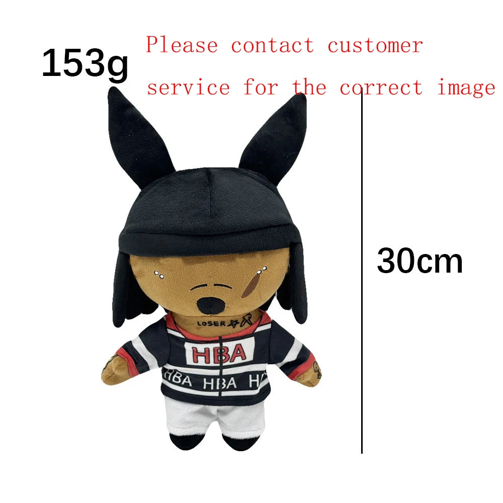 Playboi Carti With Black Rabbit Hat Plush Doll Figure Stuffed Toys Cute Boys Girls Christmas Gift