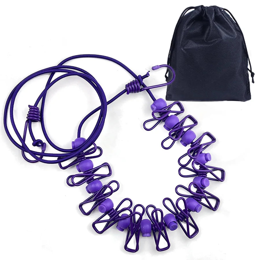 Thiened Outdoor Travel Clothes Drng Rope Dormi Indoor And Outdoor No Punching Windproof Non-slip Quilt Drng Rope