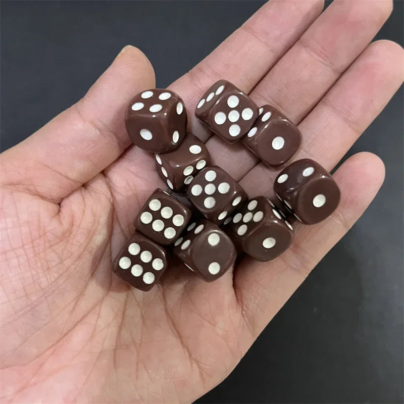 50pcs/Pack High Quality New 12mm Acrylic Transparent D6 Point Dice #12 Round Corner Boutique Dice