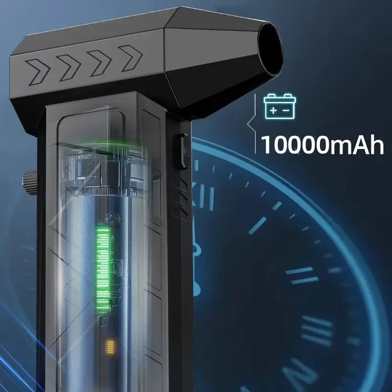 New Wireless 390000RPM Violent Turbofan Vacuum Cleaner Powerful Air Blower Type-C Charging Brushless Turbo Jet Blower For Car