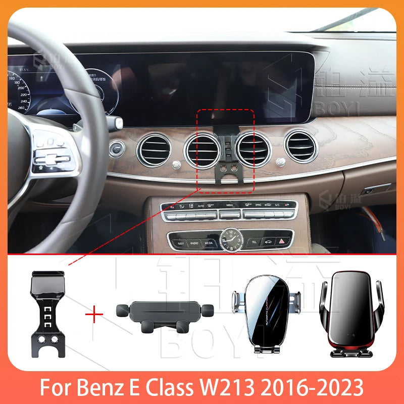 Phone Holde Car For Benz E Class W213 2016-2023 Mobile Support Special Fixed Bracket Base Wireless Charging Stand Interior
