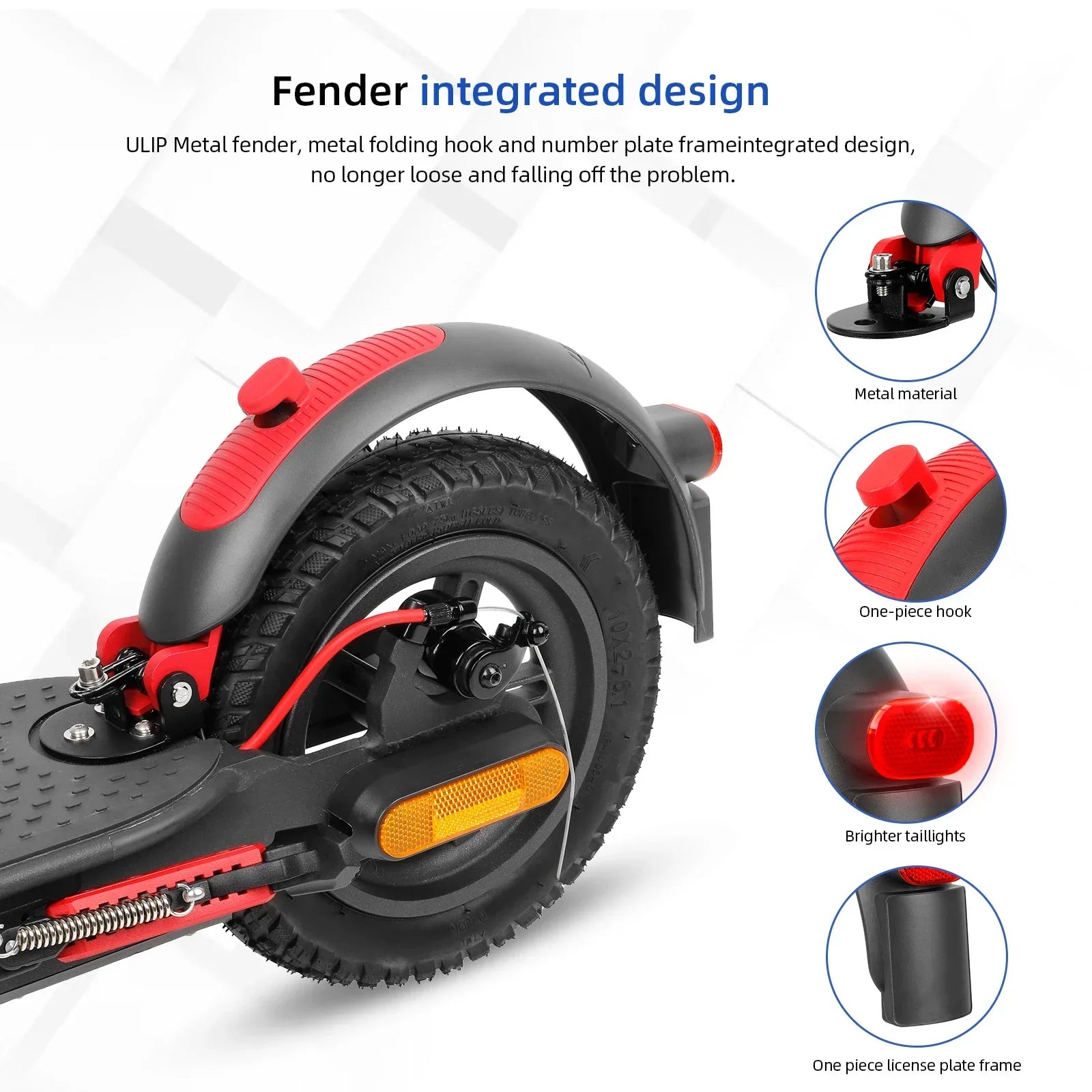 ULIP Metal Rear Fender for Xiaomi M365 Pro Pro2 1S Lite Mi 3 Electric Scooter Rear Wheel Protect Mudguard Skateboard Accessories
