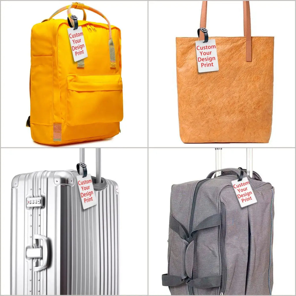 Custom Custom Your Design Luggage Tag for Travel Suitcase Customized Logo Printed Privacy Cover ID Label