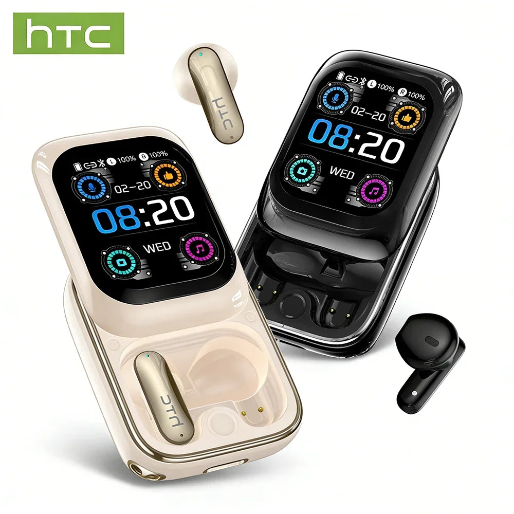 [HTC NE48]Side-Sliding Flip Bluetooth Earphones AI Translation Earbuds HD Touchscreen TWS in-Ear Wireless Headphones