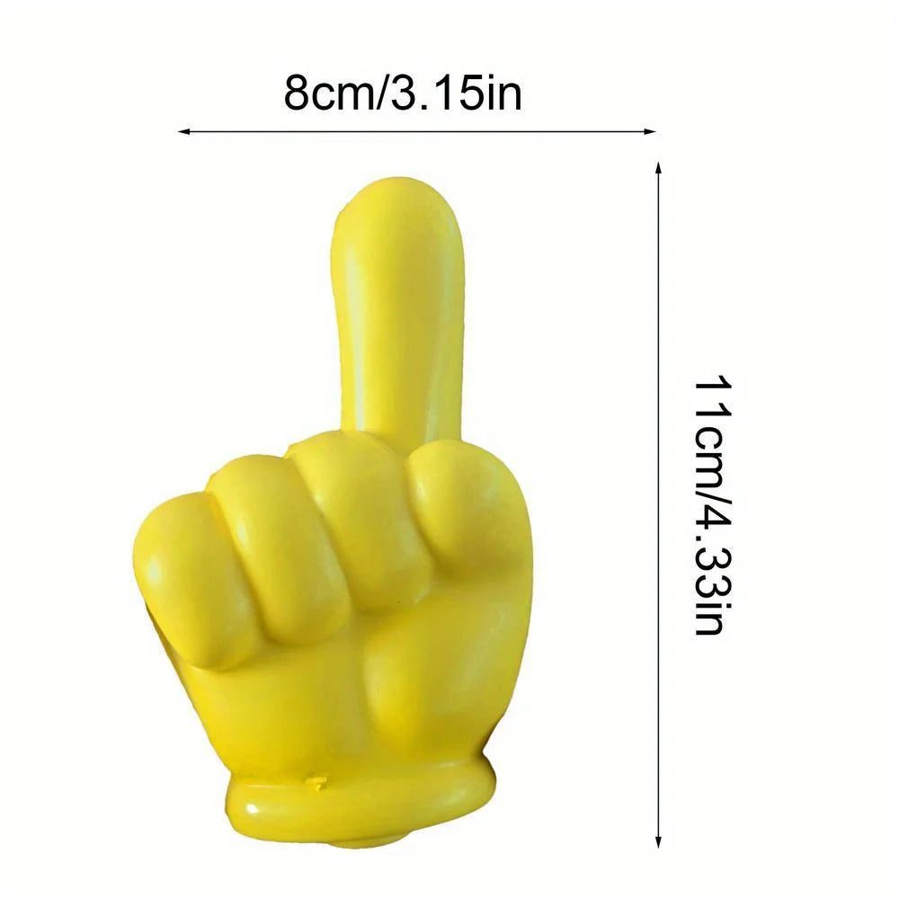 1PC Cute Victory Finger Car Antenna Topper EVA Yellow Decorative Car Topper Antenna Balls Creative Car Styling Tool Dropship