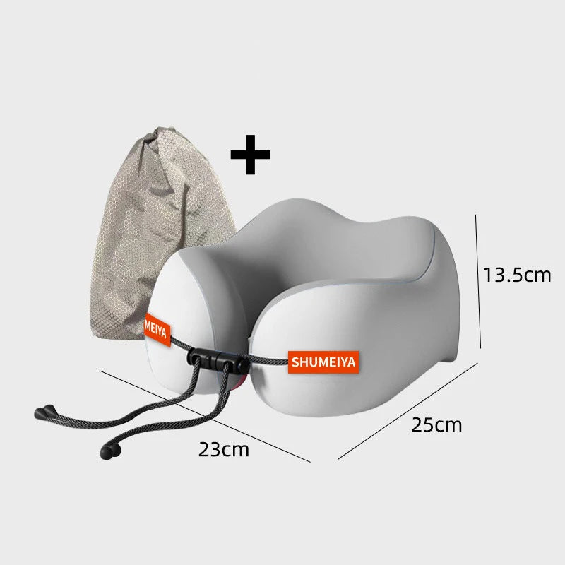 1Pc/Set Travel Memory Cotton U-shaped Pillow - Soft Washable Portable Neck Support for Airplane Spine Care & Travel Rest