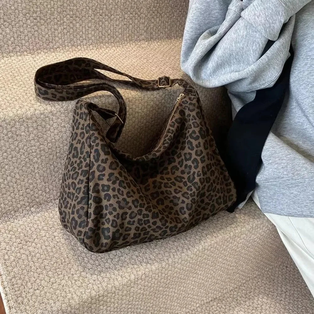 Casual Soft Textile Women's Shoulder Bag Large Capacity Adjustable Strap Crossbody Bag Tote Handbag