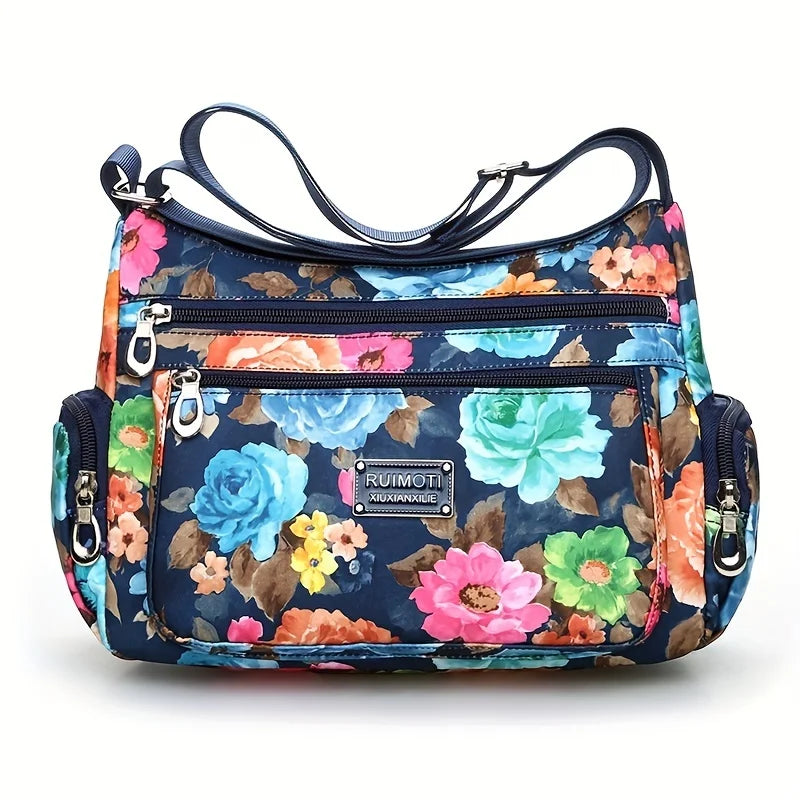 Lightweight Nylon Crossbody Bags for Women Multi-Pattern Shoulder Purses for Daily, Travel Casual Outings with Adjustable Straps
