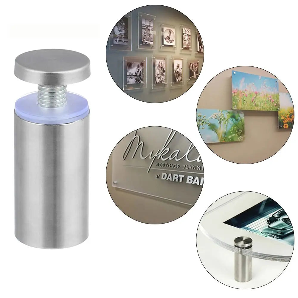 4/6/10Pcs Advertising Signboard Fixed Screw Glass Acrylic Advertisement Standoffs Stainless Steel Nails Durable Spacer Holder