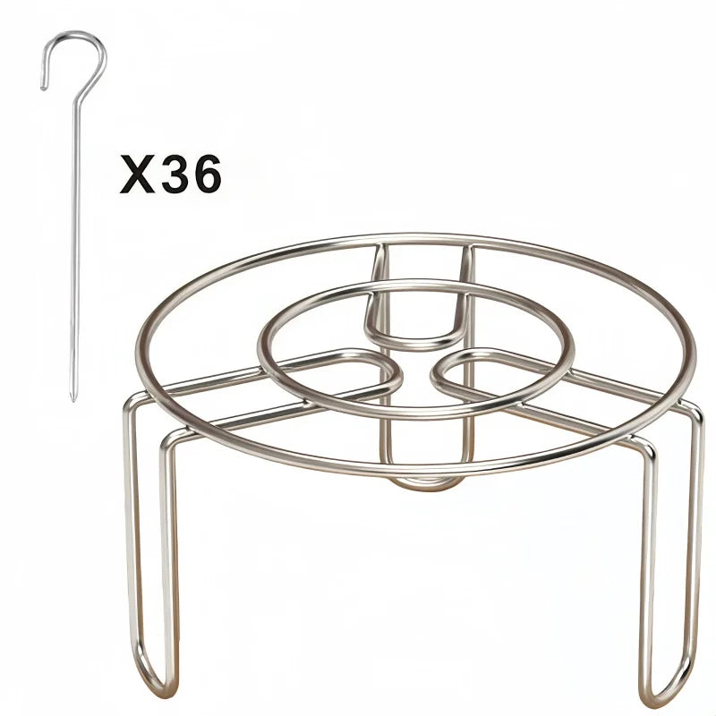 Stainless Steel Vertical Grill Rack Detachable String Grill Vertical Barbecue Skewer Bracket 12/24/36/48 Skewer Holder