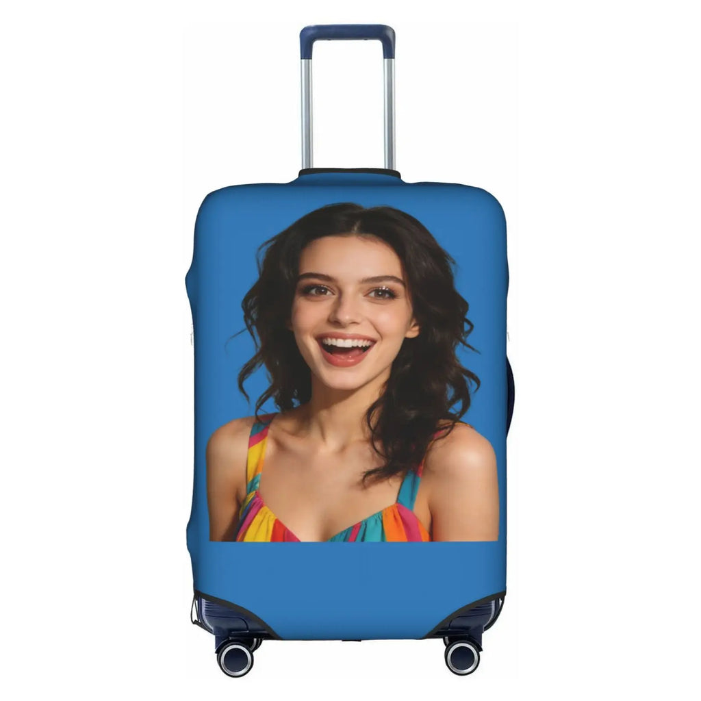 Customize Text Luggage Cover Elastic Your Design Here Travel Suitcase Protective Covers Suit For 18-32 inch