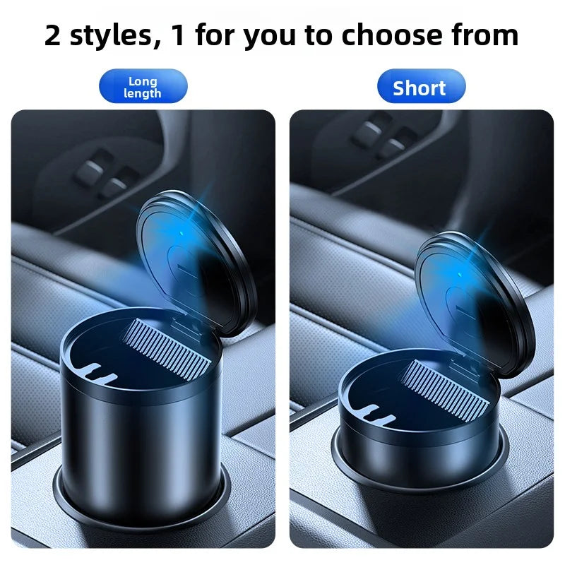 Car LED Ashtray Garbage Coin Storage Cup Container Cigar Ashtray Holder Auto Interior Accessories Car LED Aluminum Alloy Ashtray