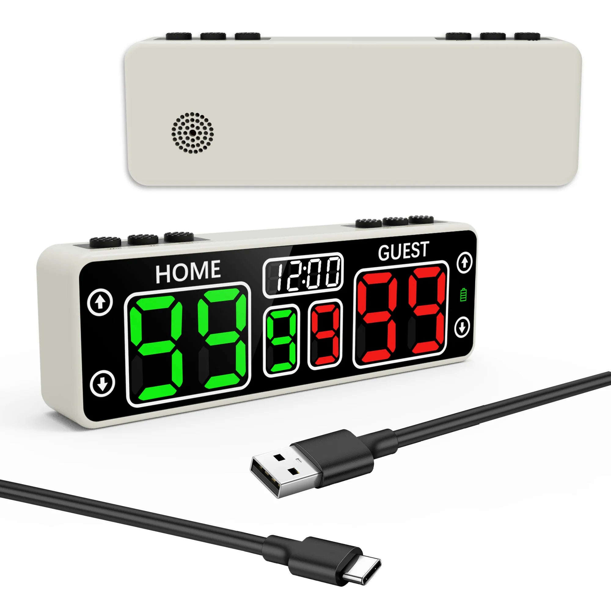 Touch Smart Scoreboard With Timer, Portable Mini Electronic Scoreboard, 10 Digit Tabletop Scoreboard for Sports & Games
