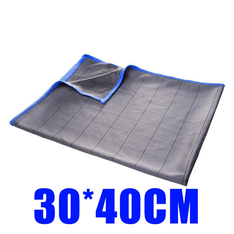 Carbon Fiber Car Cleaning Towel Lint-Free Streak-Free Soft Drying Cloth for Auto Detailing Multifunctional Window Glass Wash Rag