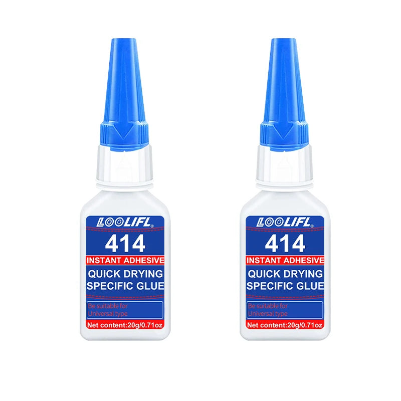 New 414 strong glue, 10 seconds bonding, waterproof, odorless, suitable for plastic, wood, metal, ceramics. Widely used.