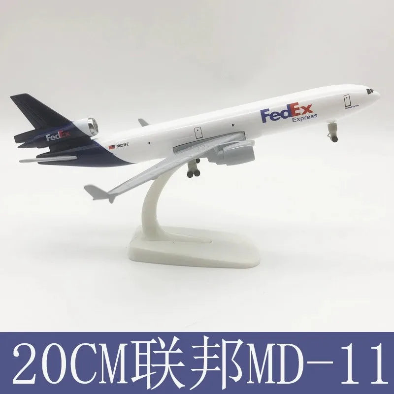 MD-11 Series Scale Aircraft 20cm South Korea MD11 UPS KLM Airways Metal Alloy Model Boys Toys Display Collection Aviation