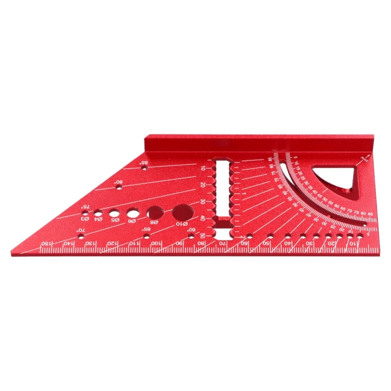 Woodworking Square Size Measure Ruler Aluminum Alloy 3D Mitre 45 90 Degree Angle Measuring Tool
