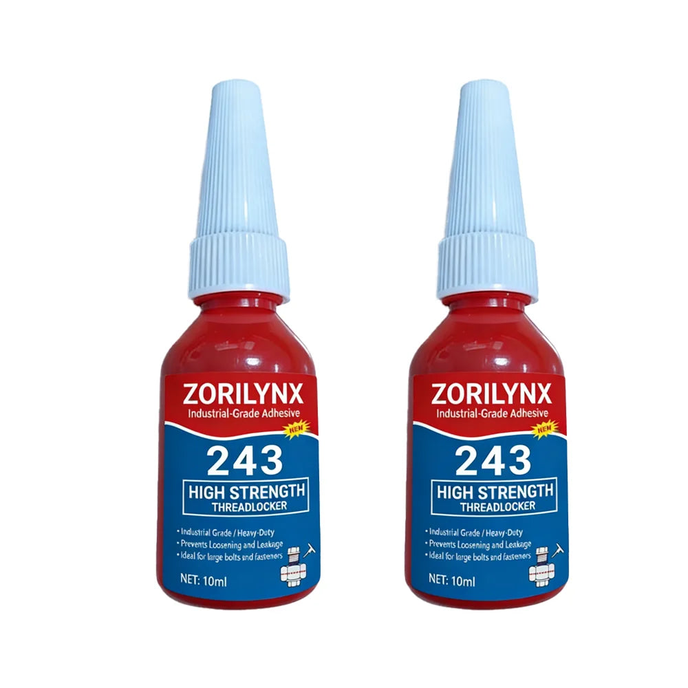 243 Threadlocker 50ml High Strength Blue Adhesive Oil Resistant Anaerobic Glue for Screw Lock Metal Bolt Nut Seal  ZORILYNX