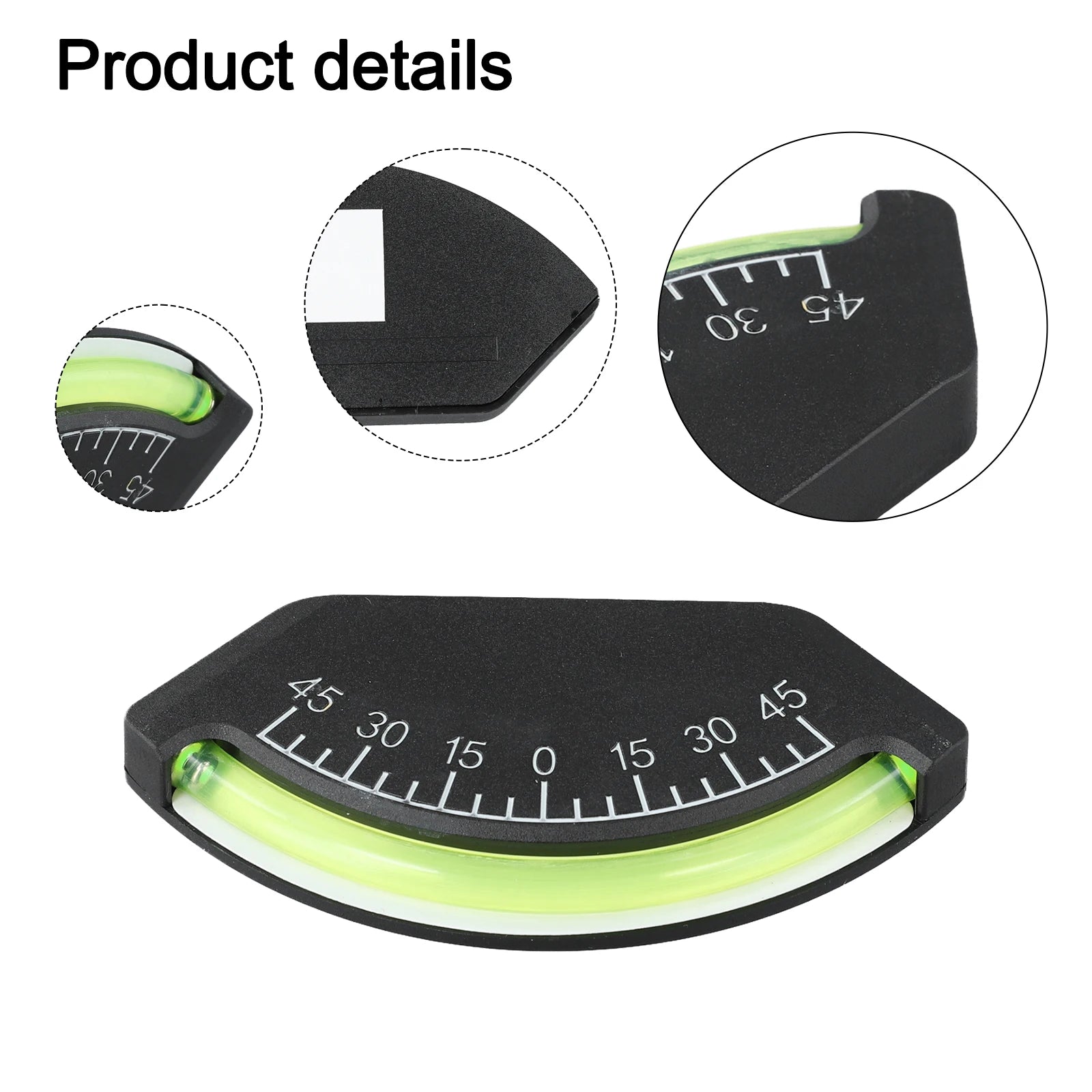 Marine Measurement Approx. 90*42*10mm Slope Meter Boat Level Damping Mechanism Rugged Copolymer Construction For Marine Use