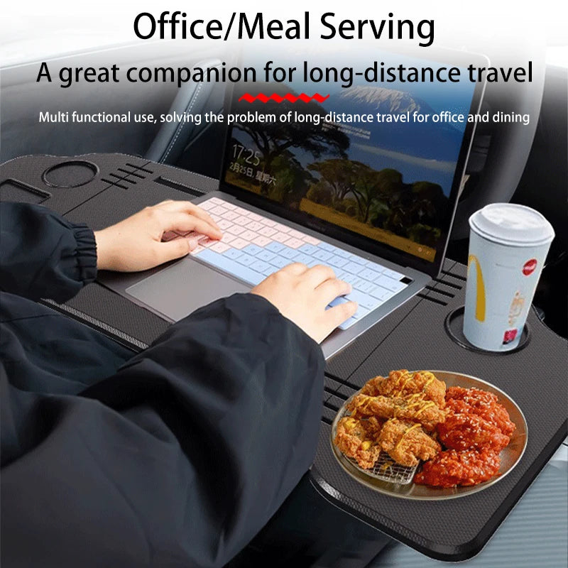 For Tesla Model 3/Y Car Mounted Small Table Board Multifunctional Computer Desk Dining Table Folding Storage Small Table Board