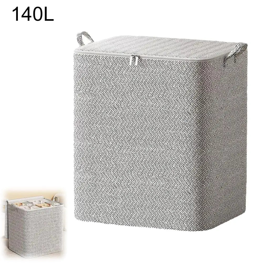 Non-woven Quilt Storage Bag with Lids Zipper Foldable Clothes Quilt Bins Container Large Capacity Dust-proof Bag Organize 2026
