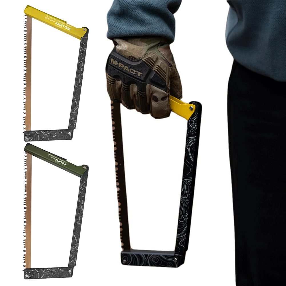 Folding Saw with Storage Bag Portable Wood Saw Aluminum Alloy Multifunctional Handsaw Outdoor Hiking Survival Tools