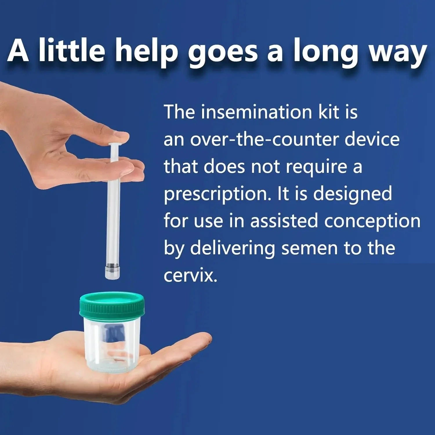 4 Kit Collection Cups Applicators Sterile Insemination at Home for Natural Conception Fertility Support