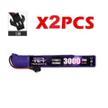 7.4V 3000mAh LiPo Battery with Small Tamiya Deans T Connector 2S For Electric Toys Water Bullet Gun Battery Parts Accessories
