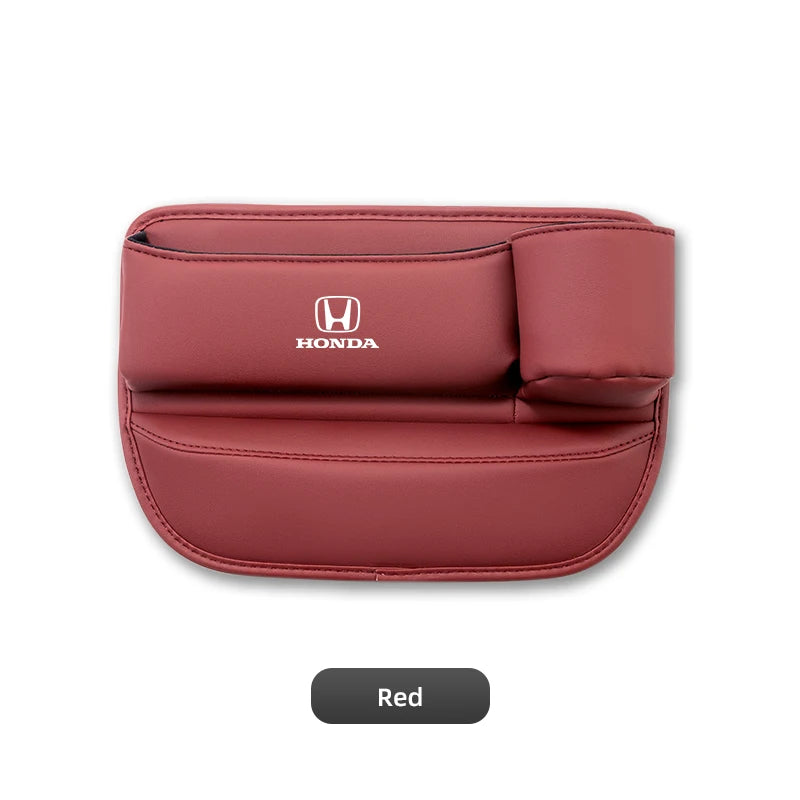 Multifunction Leather Storage Box Car Seat Gap Organizer Cup Holder For Honda Civic Fit Accord City Vezel CR-V S660 Odyssey HR-V