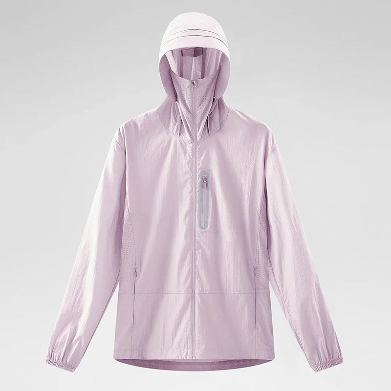 EUMERGX Unisex Waterproof Sun Protective Jacket UPF 50+ UV Blocking Quick-Dry Breathable Windbreaker for Hiking Camping Climbing