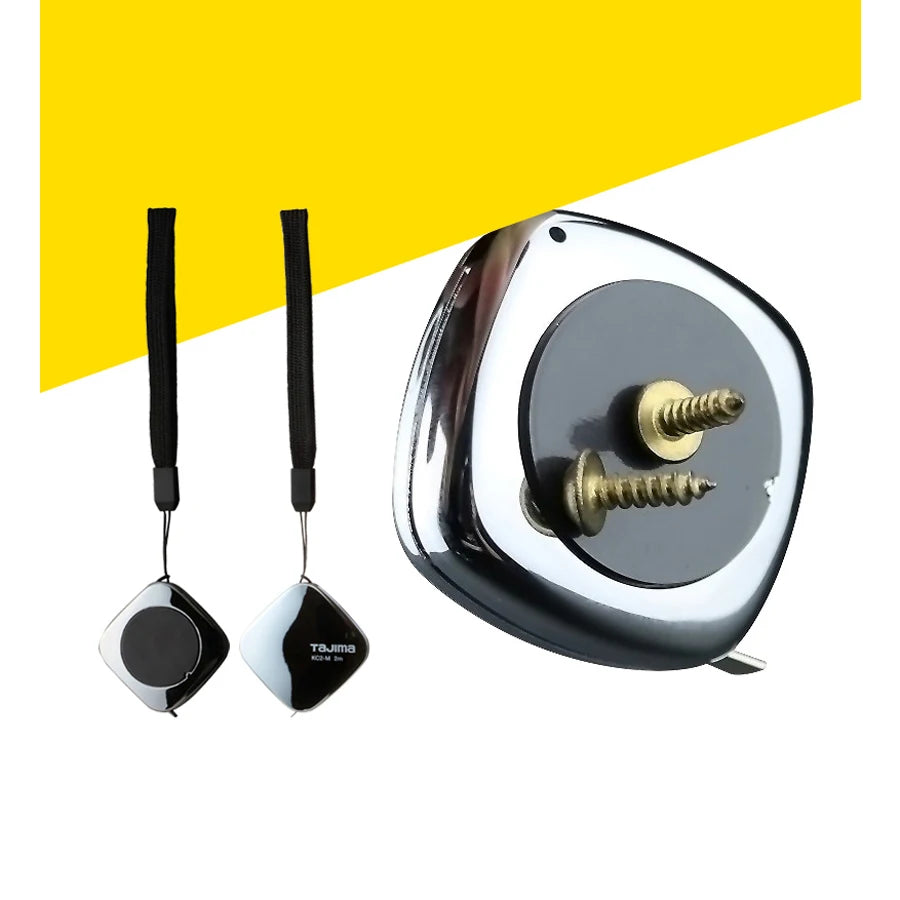 TAJIMA Mini Steel Tape 1PCS with Climbing Ring 1m/2m/3m Magnetic Tape Measure 1001 Series