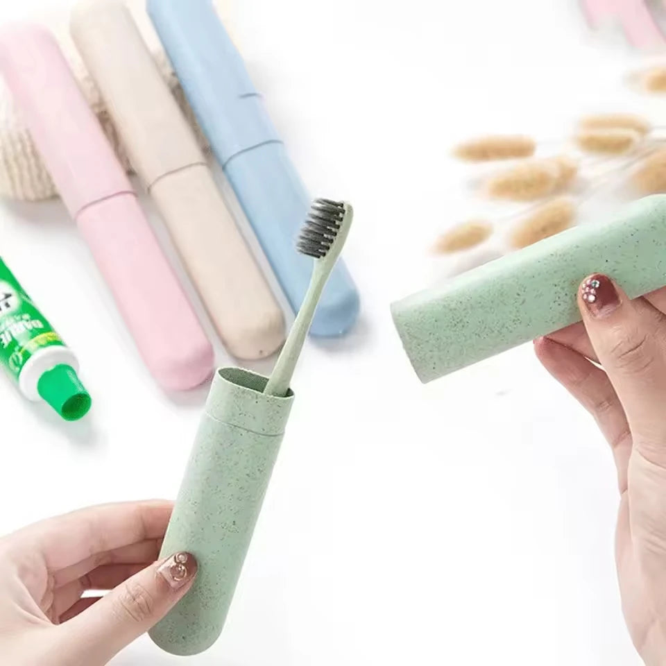 1/4Pcs Portable Travel Toothbrush Holder Plastic Toothbrush Container Protector Cover for Traveling,Camping,Home,School,Business