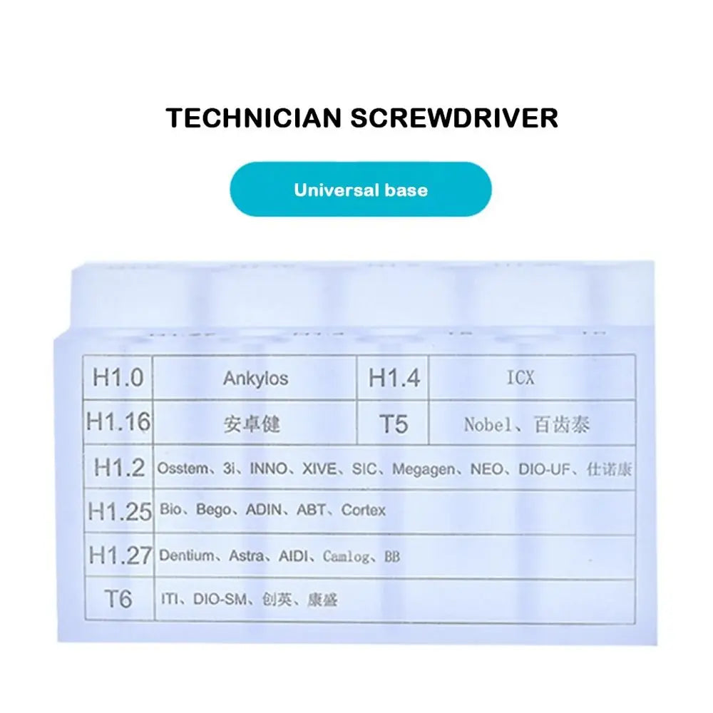 Practical 6.2cm Technician Screwdriver Multiple Color Stainless Steel Tool Kit Implant DIY Micro Screwdriver Dental Laboratory