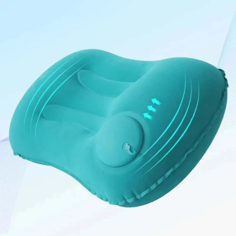 Ultra Soft Inflatable Travel Pillow Neck & Lumbar Support Lightweight Compact For Airplane Car Camping Pool Outdoor Trip