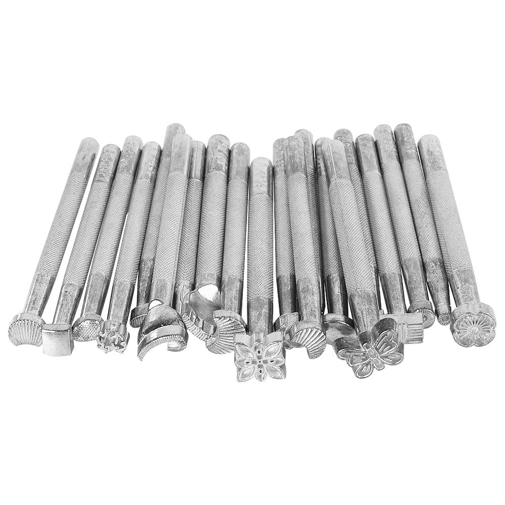Leather Tool Accessories Stencil Printing Sculpture Knocking Flowers Arts And Crafts 20Pcs Carving Chisel Set DIY Carving