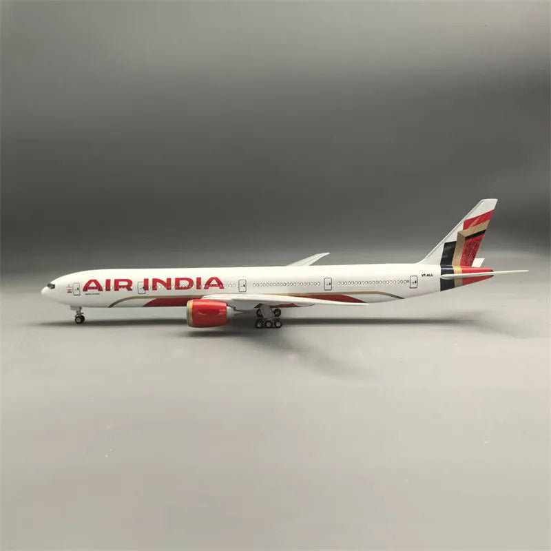 1:157 Scale 47cm Air India 777 Plane Model Resin Diecast Airplanes With Landing Gear Collection Display Decoration Gifts