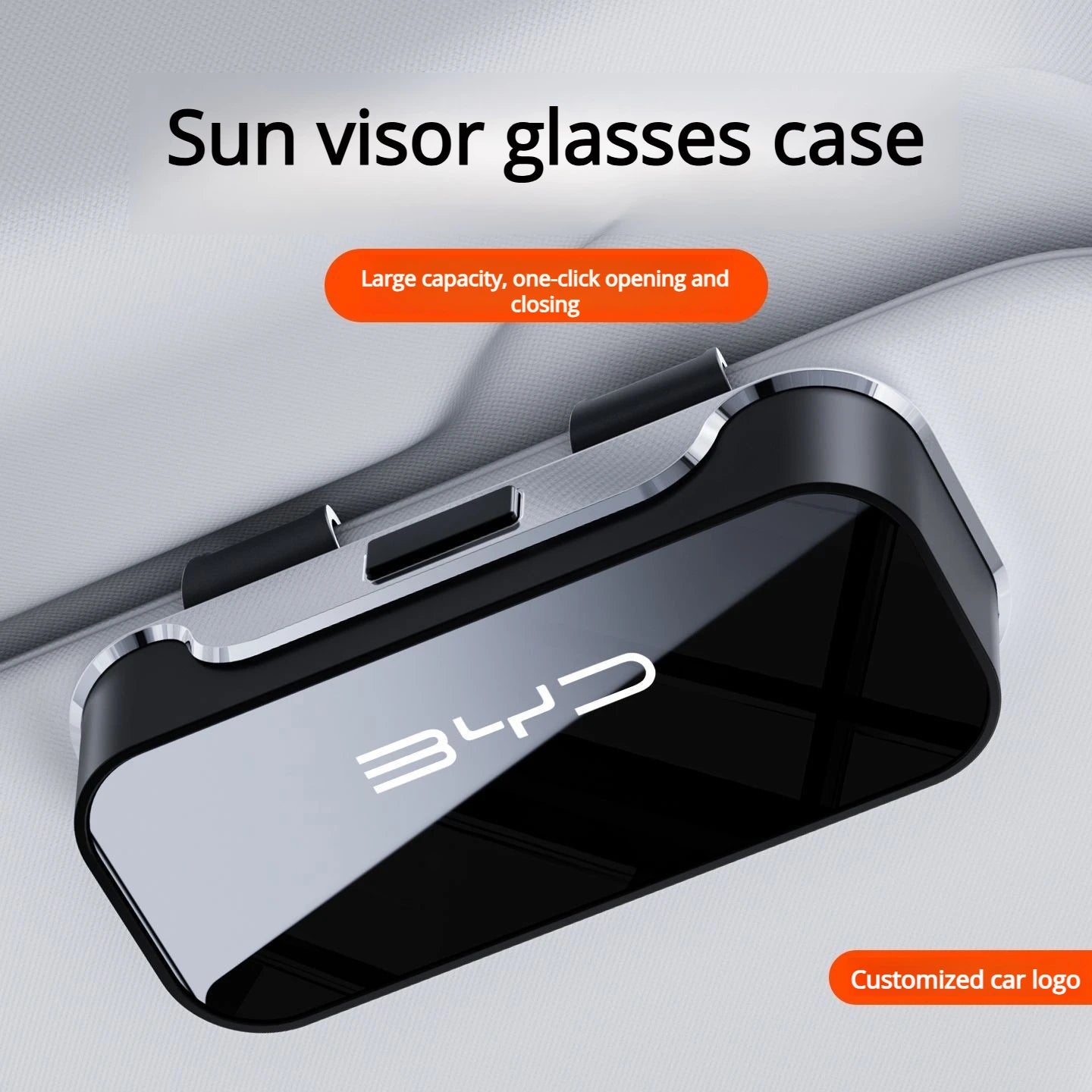 FOR Byd Seagull Han ev Storage Glasses Case, Dolphin Seal Song Qin Yuan plus Tang Sun Visor Sunglasses Clip accessories