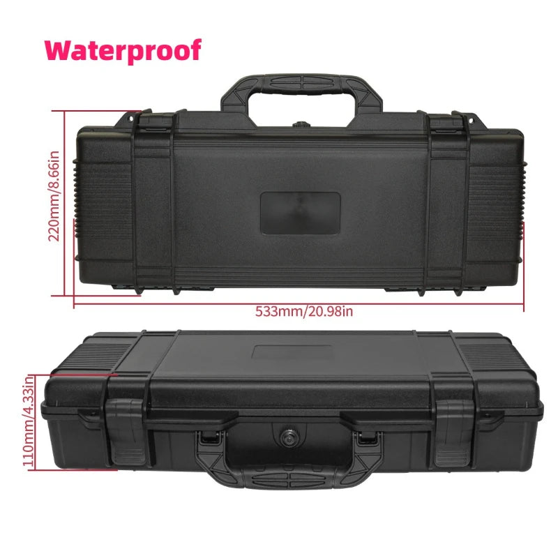 Hard Shell Portable Storage Box with Foam Insert Shockproof Tool Organizer for Outdoor and Workshop Use