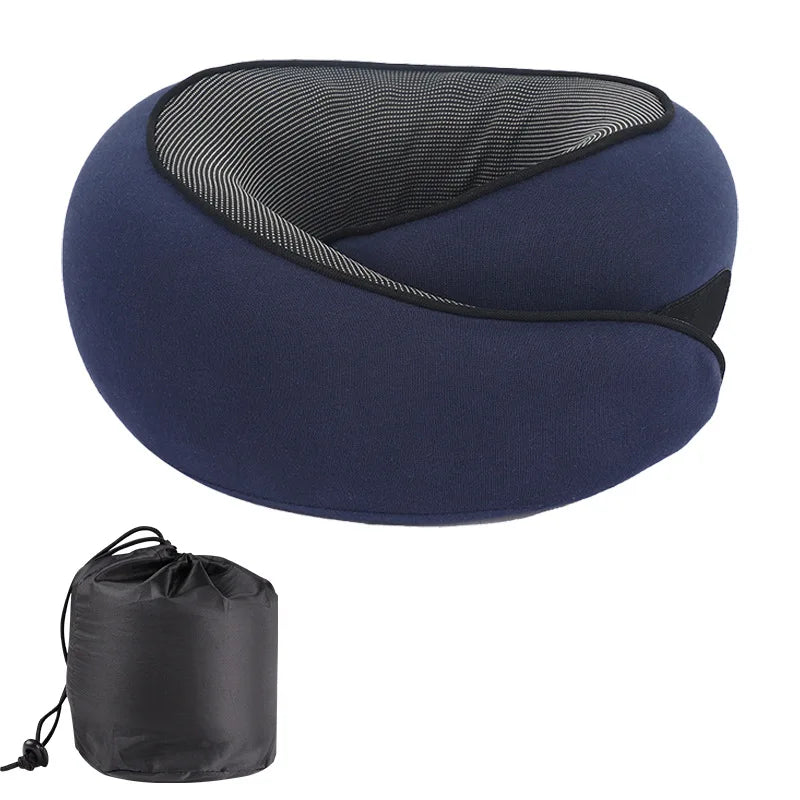 U-shaped Pillow for Airplanes 2026 Travel Neck Support Pillow Memory Foam Adjustable Noon Break Sleep Pillows Offices and Cars