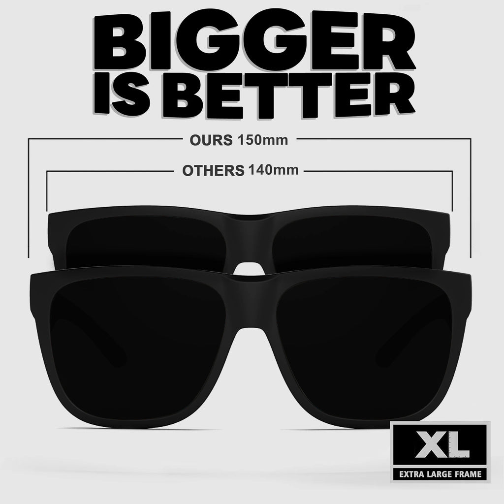 MAXJULI XL Z87 Oversized Sunglasses for Big Wide Head Men Women TR90 UV400 Square Glasses Driving Fishing Z8246