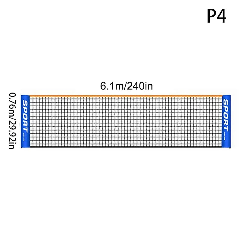 Professional Training Standard Sports Net: 3.1/4.1/5.1/6.1m Badminton and Volleyball - Easy Setup Outdoor Tennis Mesh Net