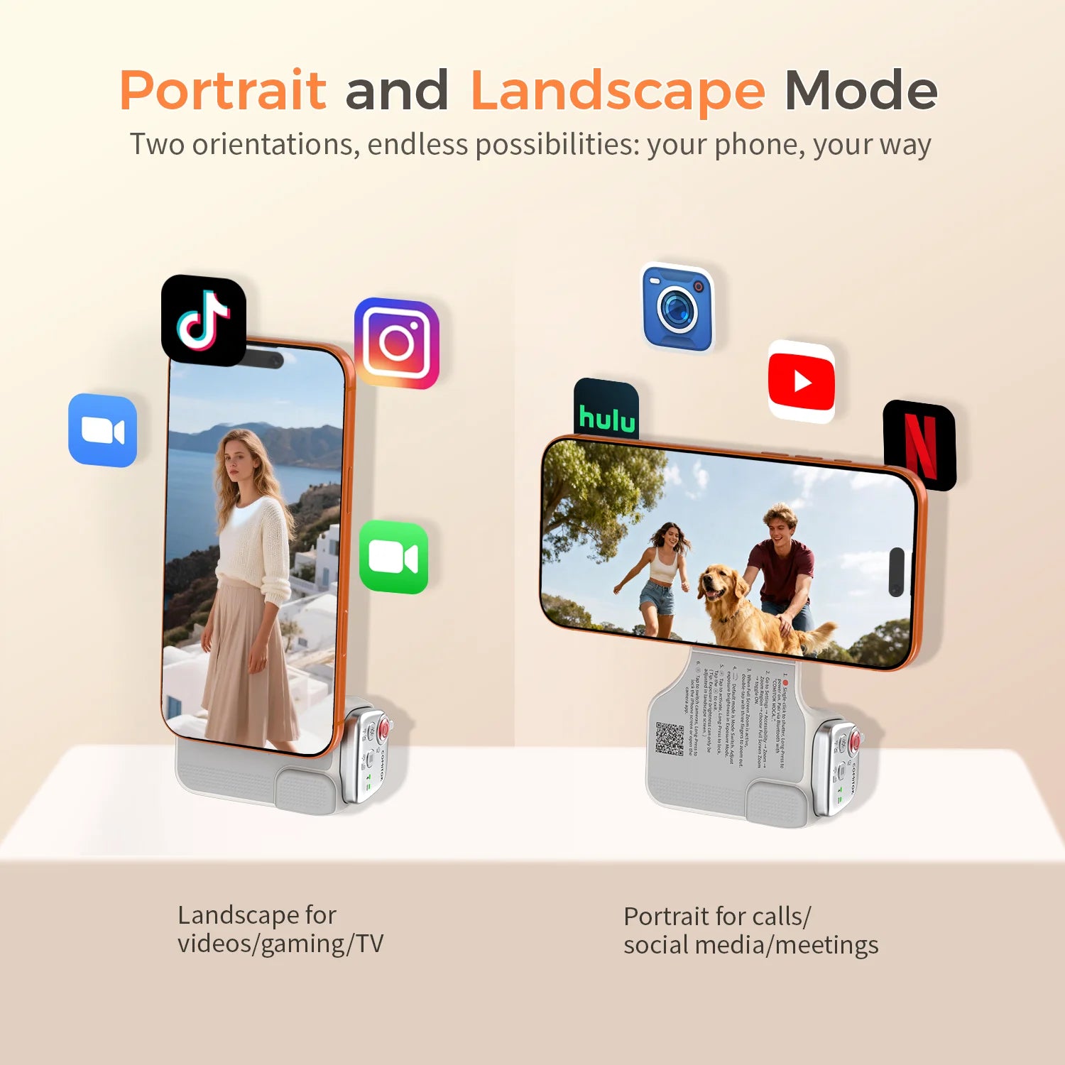 COMITOK MOCA ARCO Magnetic Camera Grip for Galaxy S26 Ultra Detachable Remote Handle with Matching Case for Vlog Video Selfie