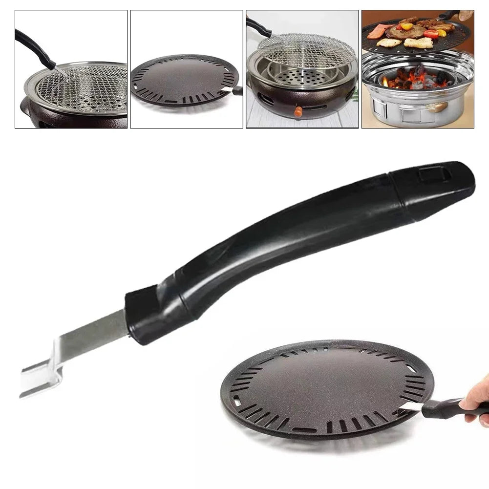 Crowbar Plate Lifter Cooking Grate Lifter Tool Anti-Scald Grill Grate Lifter Barbecue Net Barbecue/Grilled Meat Accessories
