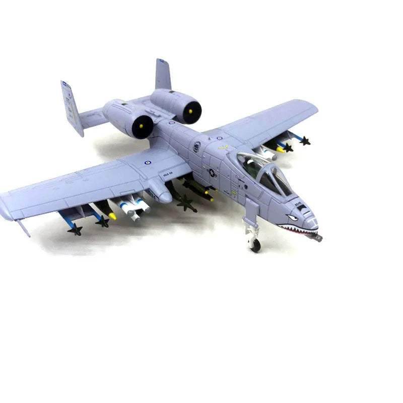 New 1/100 Scale US A-10 A10 Thunderbolt II Warthog Hog Attack Plane Fighter Diecast Metal Aircraft Model Children Boy Gift