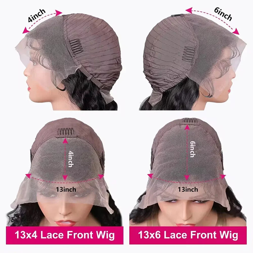 32 Inch Body Wave 1B/27 Highlight 13x6 Lace Frontal Wigs Human Hair Wig Brazilian 200 Density Colored Ombre Lace Wig For Women