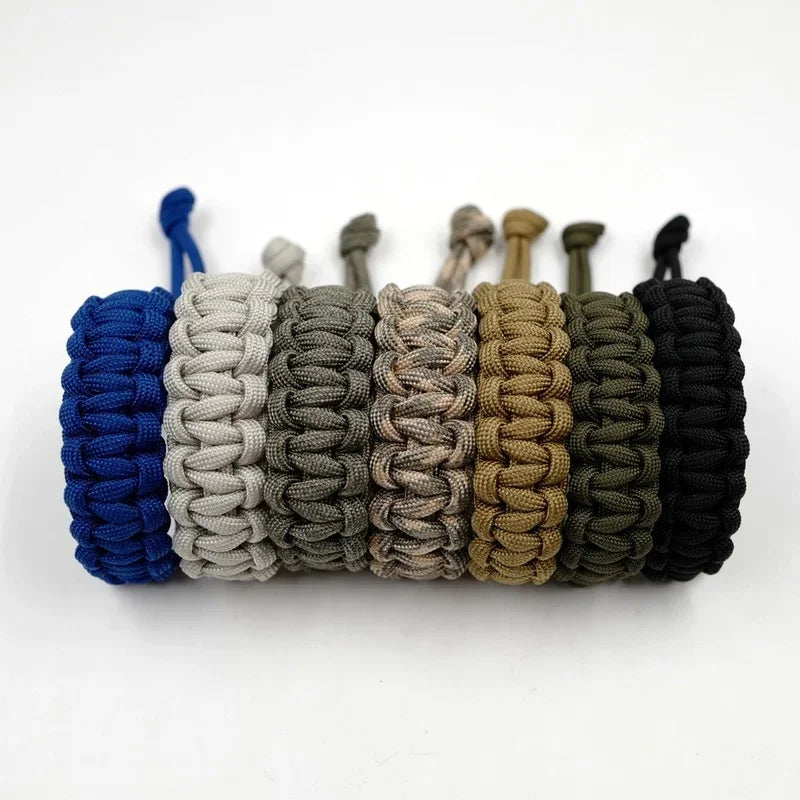 1PC Adjustable life-saving emergency hand woven wristband Umbrella rope bracelet woven rope Camping hiking outdoor accessories