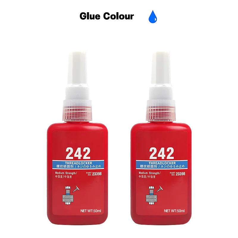 Blue Threadlocker 242/243 Anaerobic Glue Anti Loosening Fastening 50ML Screw Glue For Thread Sealing And Fastening